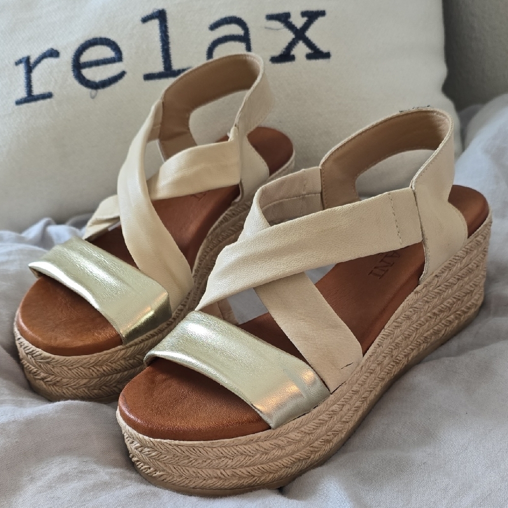 Cordani Beige Wedge Shoes with Elegant Design
